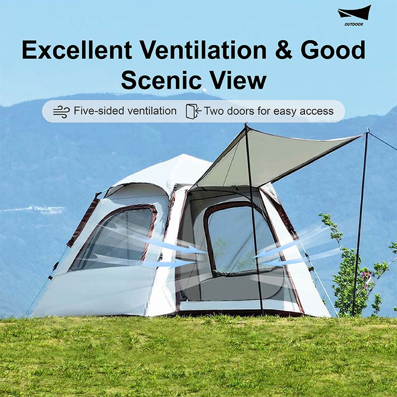 Countryside Tent Lightweight Double Layer Easy Storage Breathable Travel Beach Outdoor Tent