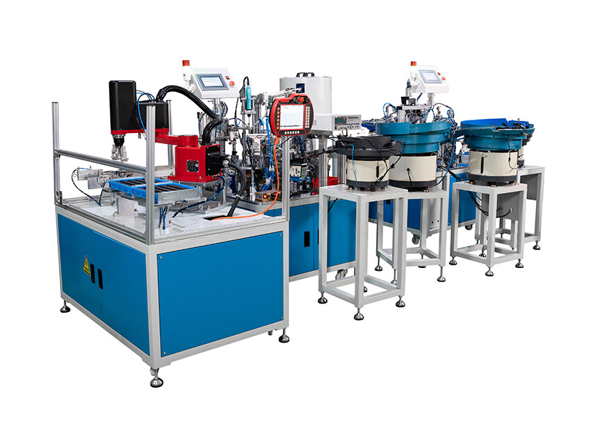 Máquina de Ensamblaje de Bobina y Terminal de Válvula Solenoide Totalmente Automática