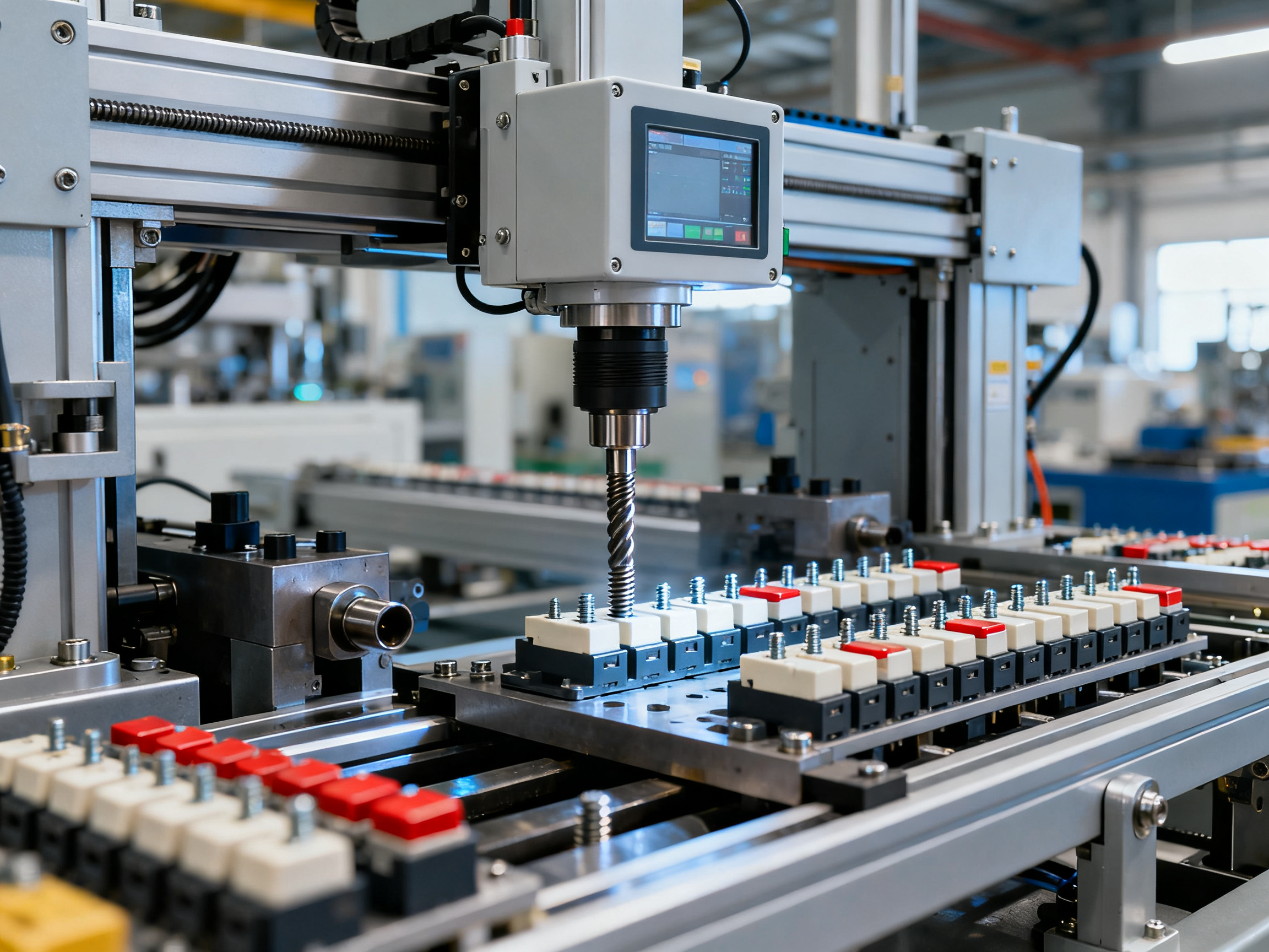 Nueva Línea de Roscado Automatizada Mejora la Producción de Interruptores y Bloques de Terminales