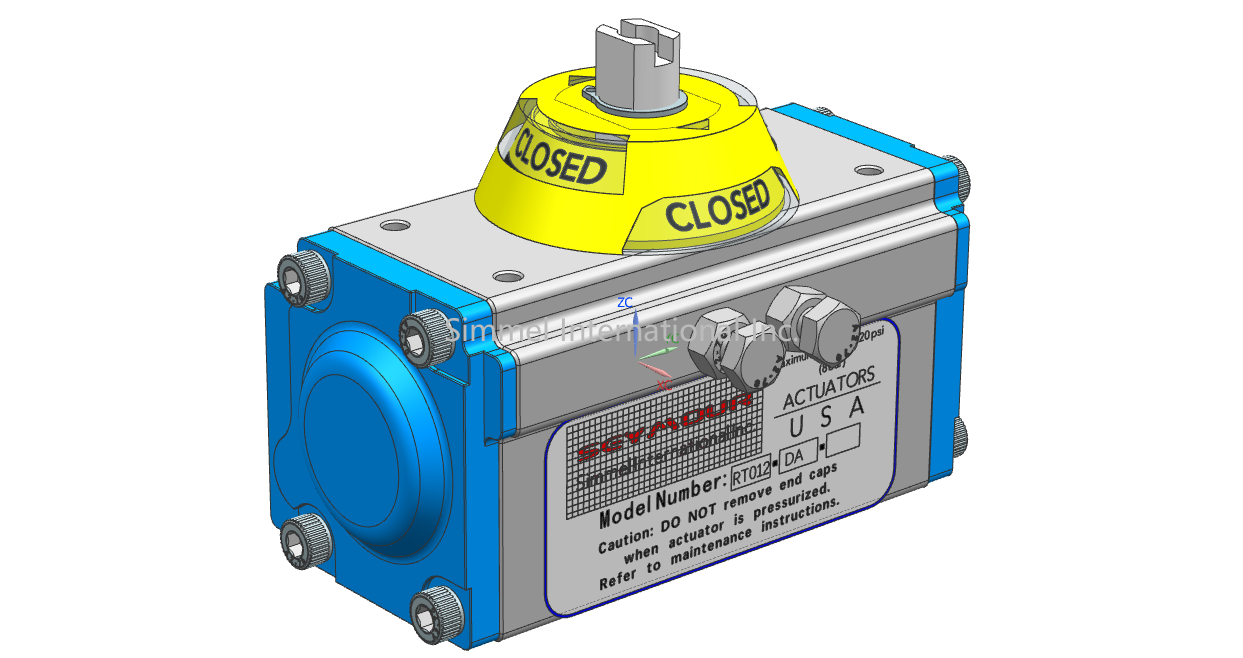 ART012DA双作用铝合金气动执行机构