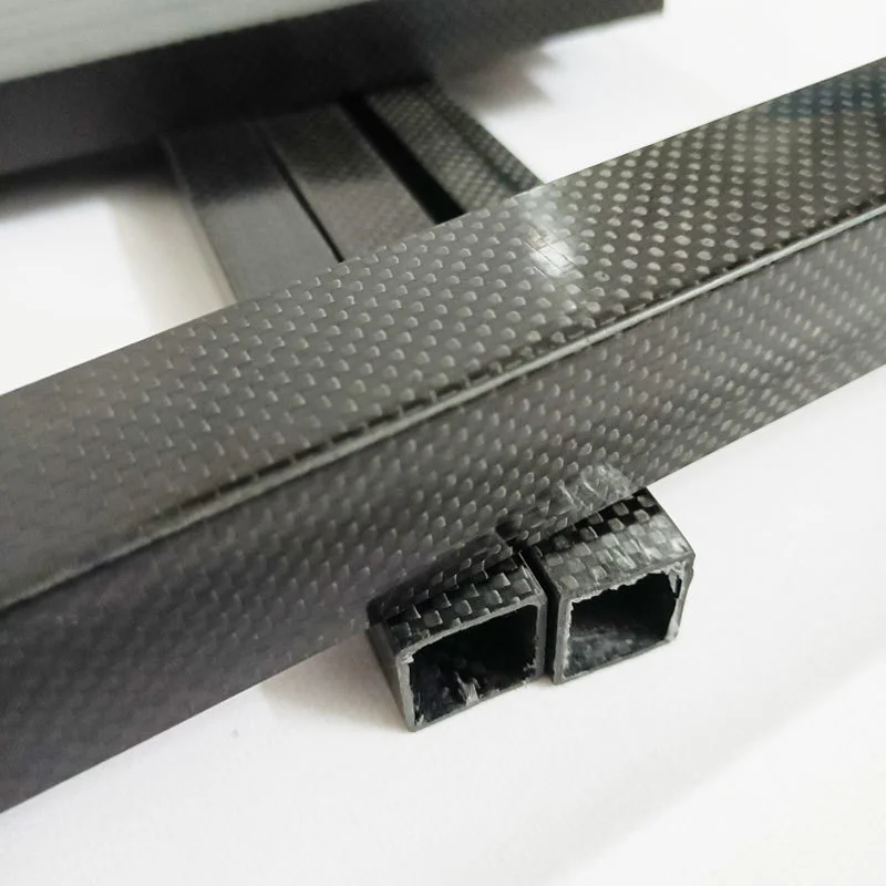 3K Full Carbon Fiber Square Tube High Strength Length 500mm OD 10mm 15mm 20mm 22mm 25mm 30mm