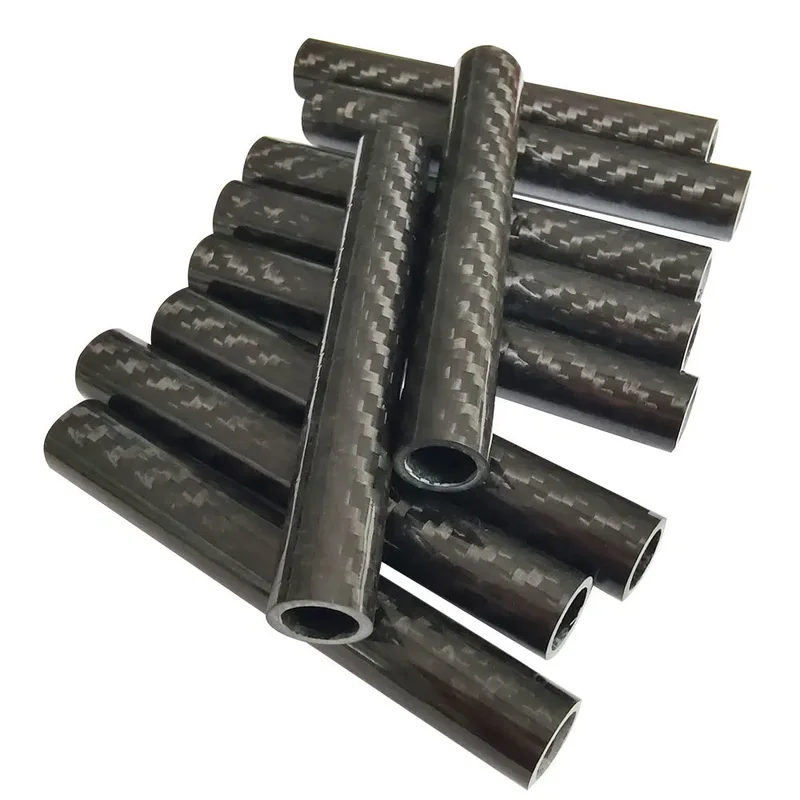 Custom 16mm O.D. 14mm I.D. 16x14x500mm 3K Roll Wrapped 100% Pure Round Carbon Tubes