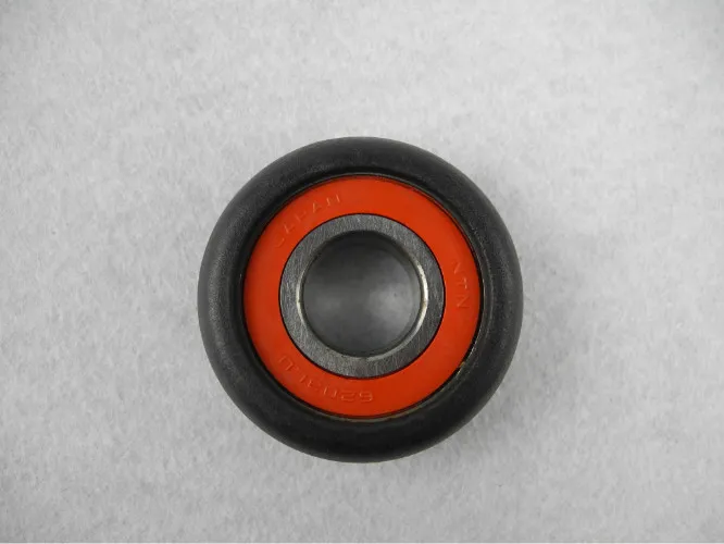 Black Fiberglass filled Nylon Parts , ylon Injection Moulded Ball bearing Wheel