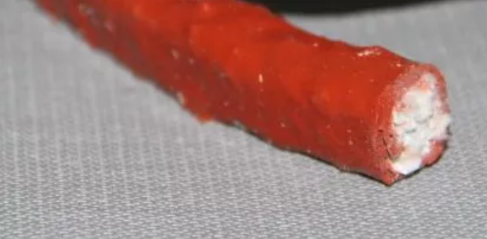 HP03TBSR Red Silicone Coated Fiberglass Braided Square Rope