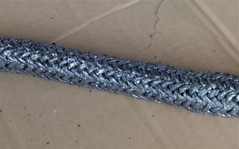 Knitted Rope+Core+Graphite Coating--HP02TEKCG Fiberglass Knitted Wood Stove Door Gasket Rope With Core And Graphite Coating