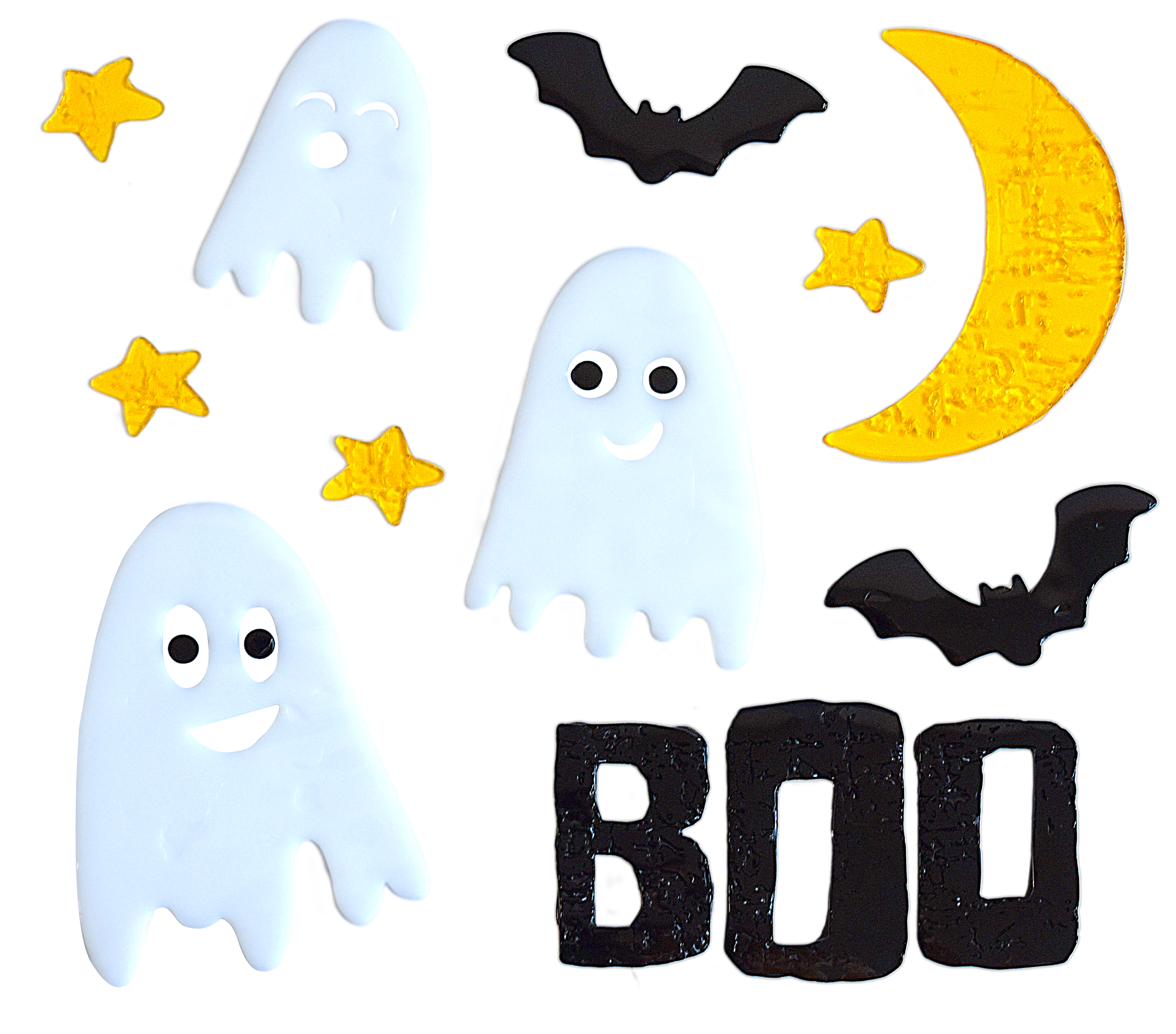 Halloween Window Gel Clings Ghost Pumpkin Bat Witch Cat Boo Blood Decal Stickers for Halloween Home Party Window Decorations
