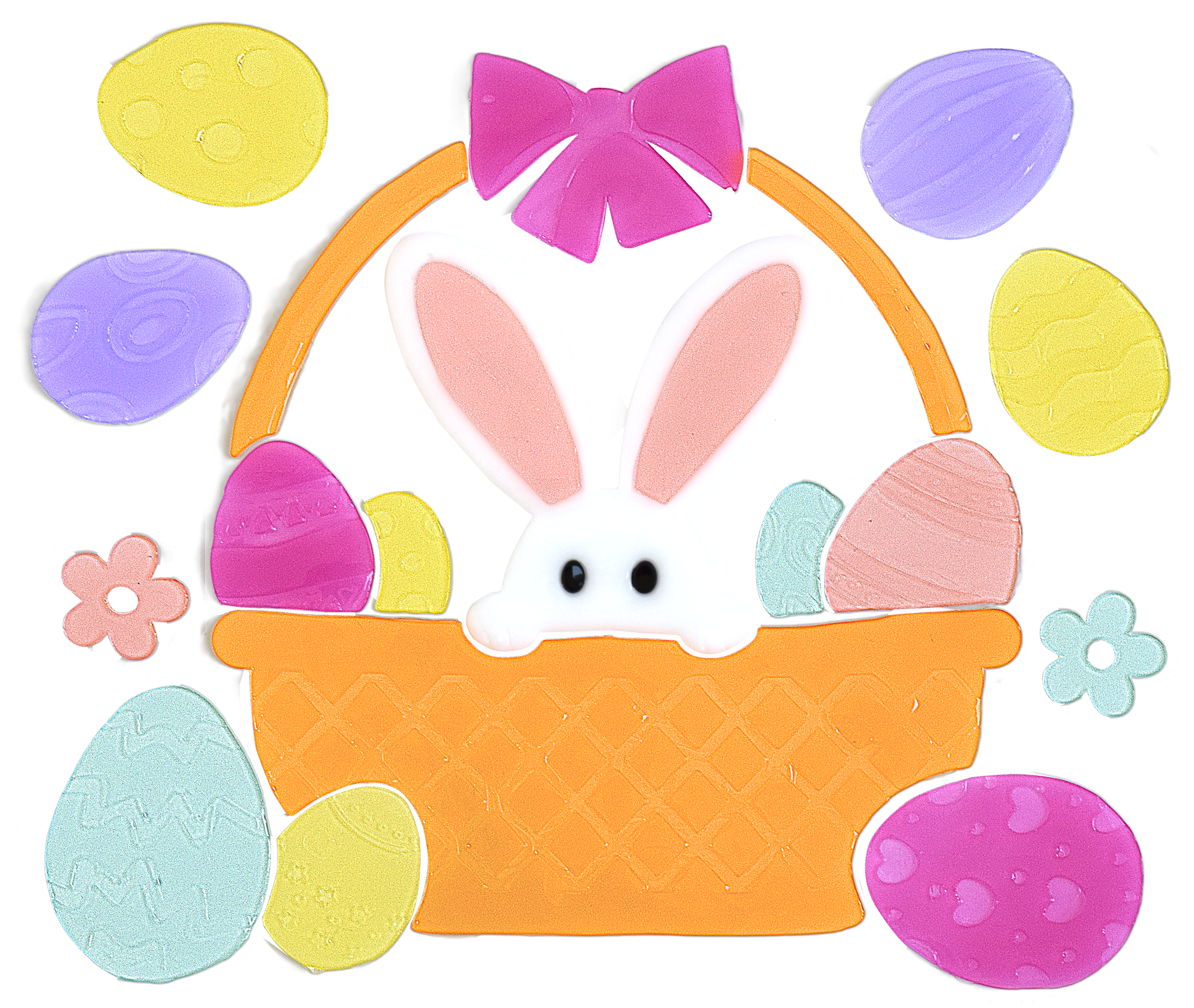 6Pcs Easter Window Clings Jelly Stickers Bunny Egg Flower Chick Butterfly for Glass Windows Mirrors Refrigerators, Easter Window Decorations for Home Office Party