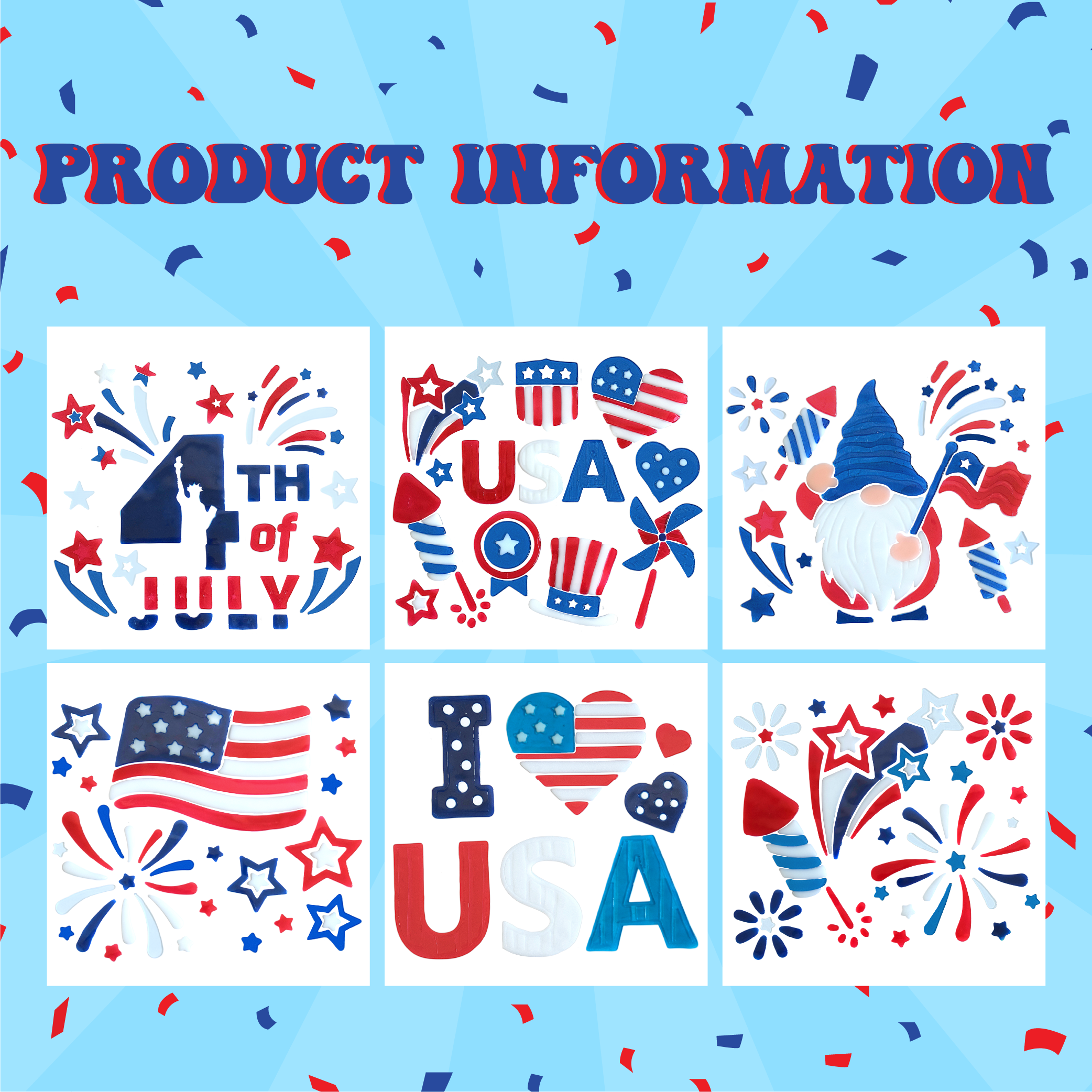 Do Red White Blue Decor Stickers Damage Glass Surfaces?