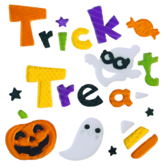 Halloween Window Gel Clings Ghost Pumpkin Bat Witch Cat Boo Blood Decal Stickers for Halloween Home Party Window Decorations