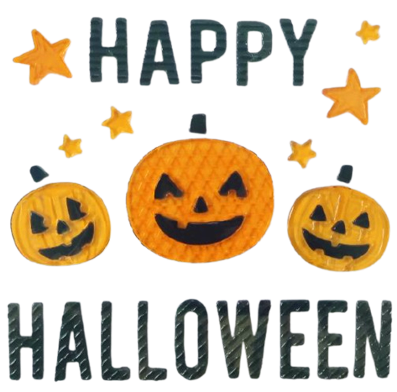 Halloween Window Gel Clings Ghost Pumpkin Bat Witch Cat Boo Blood Decal Stickers for Halloween Home Party Window Decorations