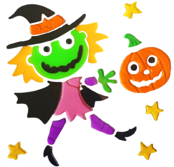 Halloween Window Gel Clings Ghost Pumpkin Bat Witch Cat Boo Blood Decal Stickers for Halloween Home Party Window Decorations