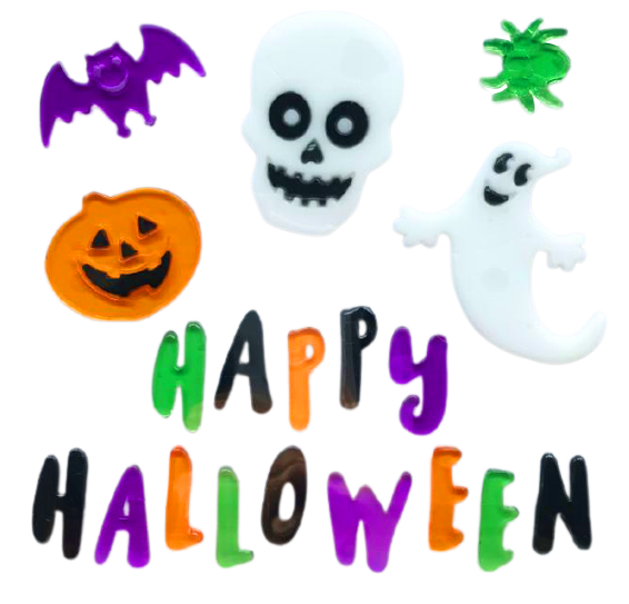 Halloween Window Gel Clings Ghost Pumpkin Bat Witch Cat Boo Blood Decal Stickers for Halloween Home Party Window Decorations
