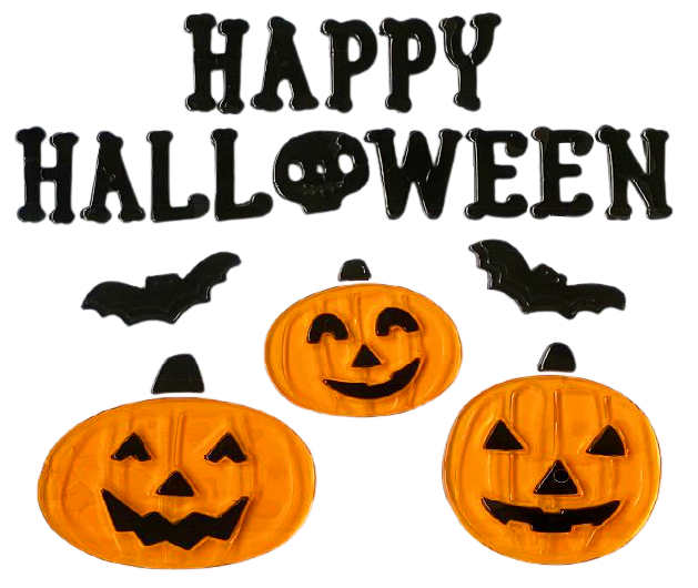 Halloween Window Gel Clings Ghost Pumpkin Bat Witch Cat Boo Blood Decal Stickers for Halloween Home Party Window Decorations