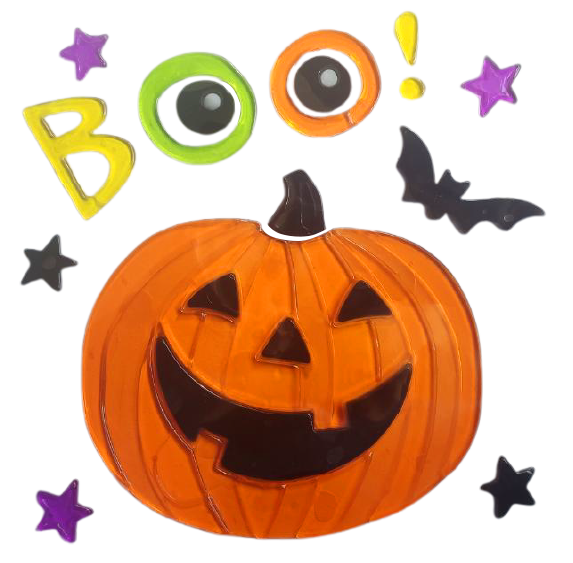 Halloween Window Gel Clings Ghost Pumpkin Bat Witch Cat Boo Blood Decal Stickers for Halloween Home Party Window Decorations