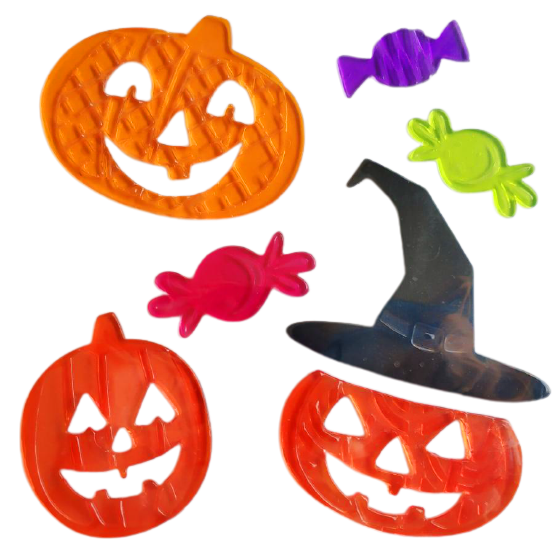 Halloween Window Gel Clings Ghost Pumpkin Bat Witch Cat Boo Blood Decal Stickers for Halloween Home Party Window Decorations