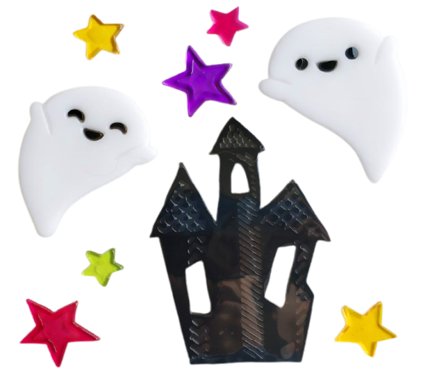 Halloween Window Gel Clings Ghost Pumpkin Bat Witch Cat Boo Blood Decal Stickers for Halloween Home Party Window Decorations