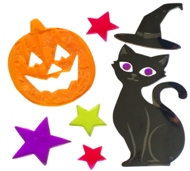 Halloween Window Gel Clings Ghost Pumpkin Bat Witch Cat Boo Blood Decal Stickers for Halloween Home Party Window Decorations