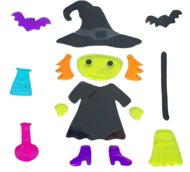 Halloween Window Gel Clings Ghost Pumpkin Bat Witch Cat Boo Blood Decal Stickers for Halloween Home Party Window Decorations