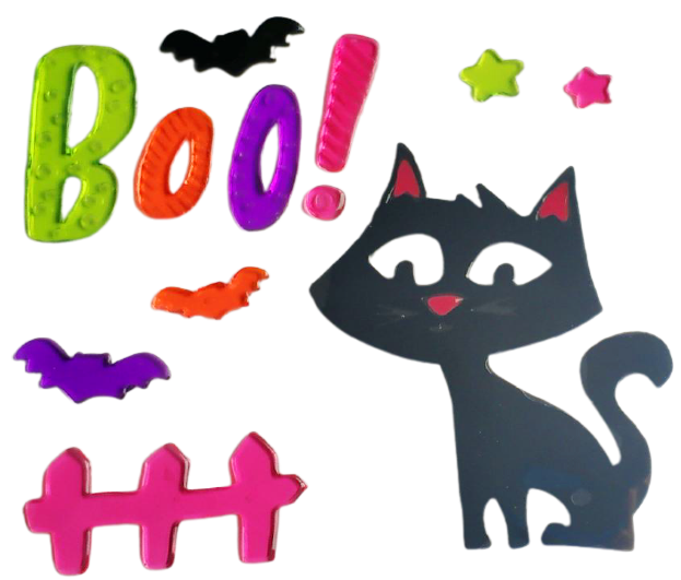Halloween Window Gel Clings Ghost Pumpkin Bat Witch Cat Boo Blood Decal Stickers for Halloween Home Party Window Decorations