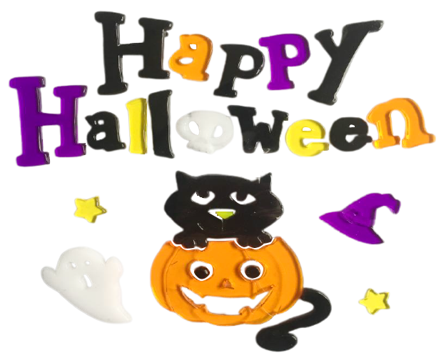 Halloween Window Gel Clings Ghost Pumpkin Bat Witch Cat Boo Blood Decal Stickers for Halloween Home Party Window Decorations