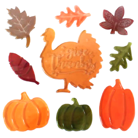 6 Sheets Fall Gel Window Clings for Glass Windows, FallThanksgiving Clings Gel Stickers,Hello Fall Leaves,Pumpkin for Autumn Holiday Window Decor