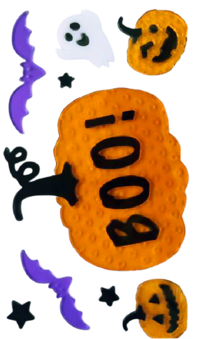 Halloween Window Gel Clings Ghost Pumpkin Bat Witch Cat Boo Blood Decal Stickers for Halloween Home Party Window Decorations