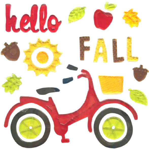 6 Sheets Fall Gel Window Clings for Glass Windows, FallThanksgiving Clings Gel Stickers,Hello Fall Leaves,Pumpkin for Autumn Holiday Window Decor