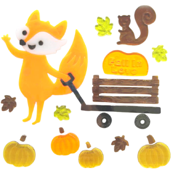 6 Sheets Fall Gel Window Clings for Glass Windows, FallThanksgiving Clings Gel Stickers,Hello Fall Leaves,Pumpkin for Autumn Holiday Window Decor