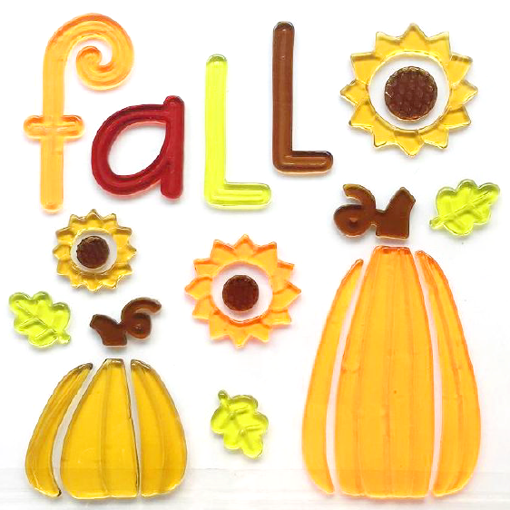 6 Sheets Fall Gel Window Clings for Glass Windows, FallThanksgiving Clings Gel Stickers,Hello Fall Leaves,Pumpkin for Autumn Holiday Window Decor