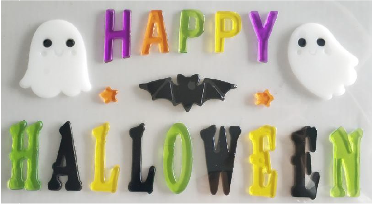 Halloween Window Gel Clings Ghost Pumpkin Bat Witch Cat Boo Blood Decal Stickers for Halloween Home Party Window Decorations