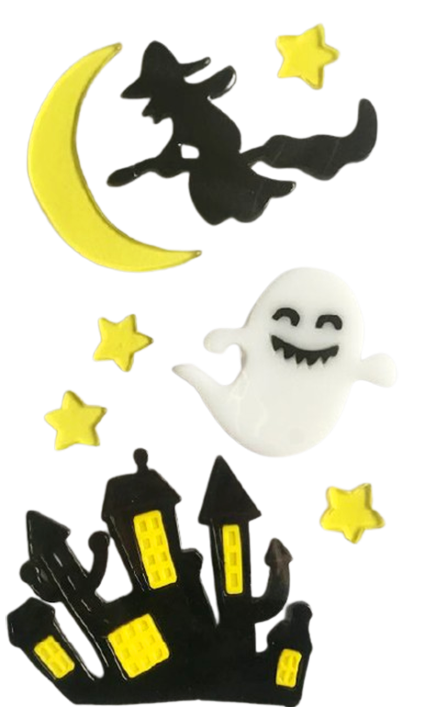 Halloween Window Gel Clings Ghost Pumpkin Bat Witch Cat Boo Blood Decal Stickers for Halloween Home Party Window Decorations