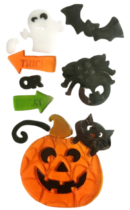 Halloween Window Gel Clings Ghost Pumpkin Bat Witch Cat Boo Blood Decal Stickers for Halloween Home Party Window Decorations