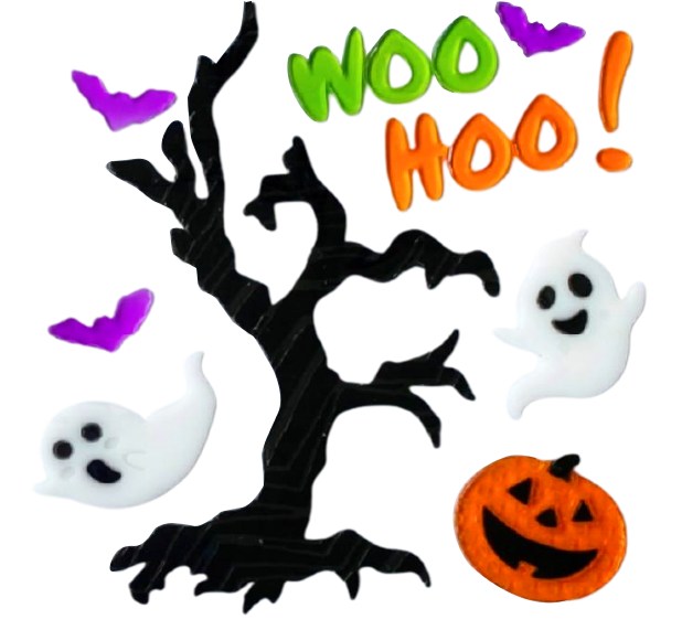 Halloween Window Gel Clings Ghost Pumpkin Bat Witch Cat Boo Blood Decal Stickers for Halloween Home Party Window Decorations