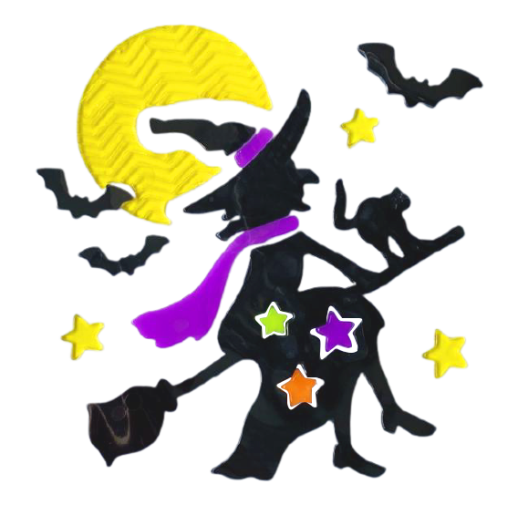 Halloween Window Gel Clings Ghost Pumpkin Bat Witch Cat Boo Blood Decal Stickers for Halloween Home Party Window Decorations