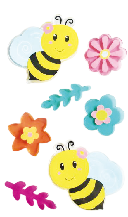 Spring Window Clings Gel, Jelly Window Stickers for Glass Refrigerators Home, Welcome Spring Window Decorations - Flowers Butterflies Bird, Kids‘ Love