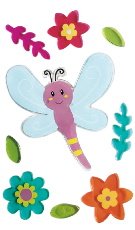 Spring Window Clings Gel, Jelly Window Stickers for Glass Refrigerators Home, Welcome Spring Window Decorations - Flowers Butterflies Bird, Kids‘ Love