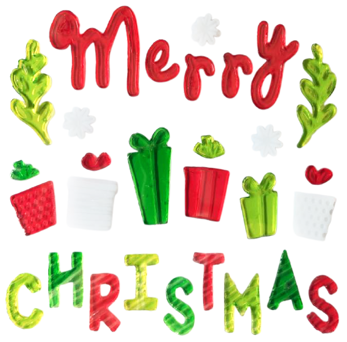 Christmas Gel Window Clings - Xmas Santa Claus Snowman Snowflake Penguin Christmas Tree Gift Window Stickers for Kids