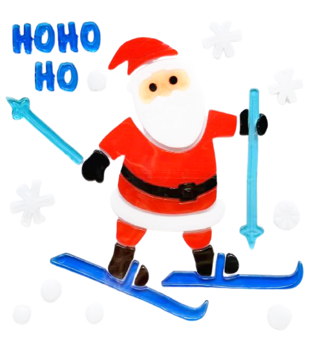 Christmas Gel Window Clings - Xmas Santa Claus Snowman Snowflake Penguin Christmas Tree Gift Window Stickers for Kids