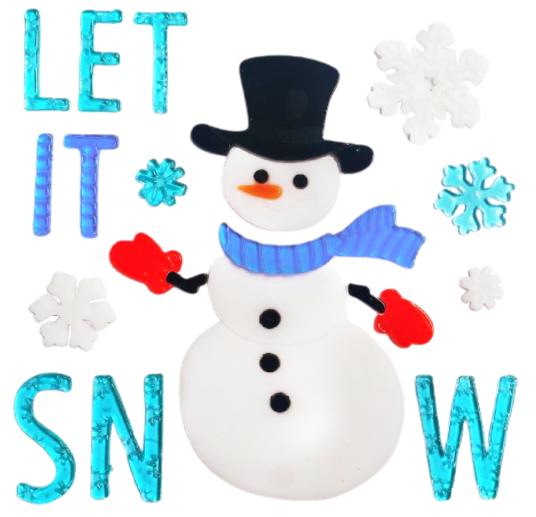 Christmas Gel Window Clings - Xmas Santa Claus Snowman Snowflake Penguin Christmas Tree Gift Window Stickers for Kids