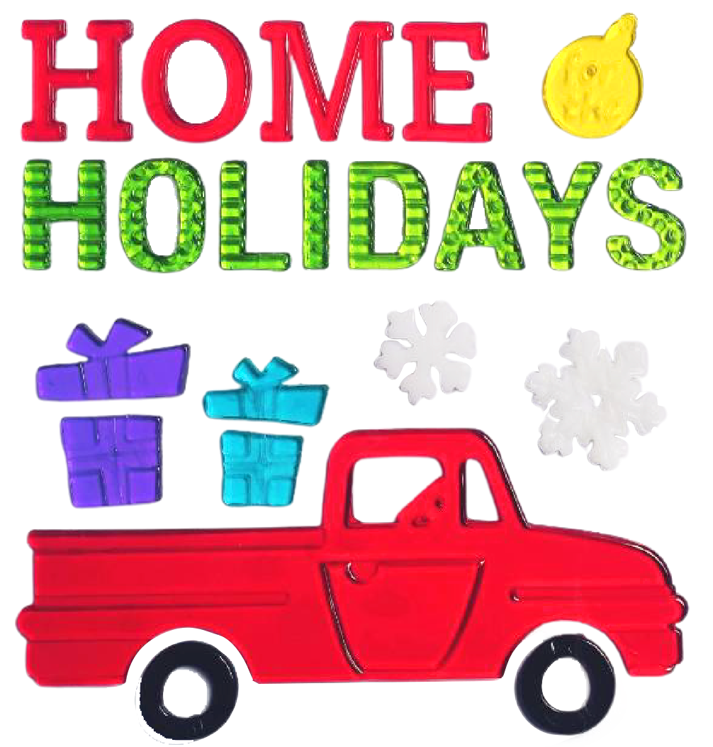 Christmas Gel Window Clings - Xmas Santa Claus Snowman Snowflake Penguin Christmas Tree Gift Window Stickers for Kids