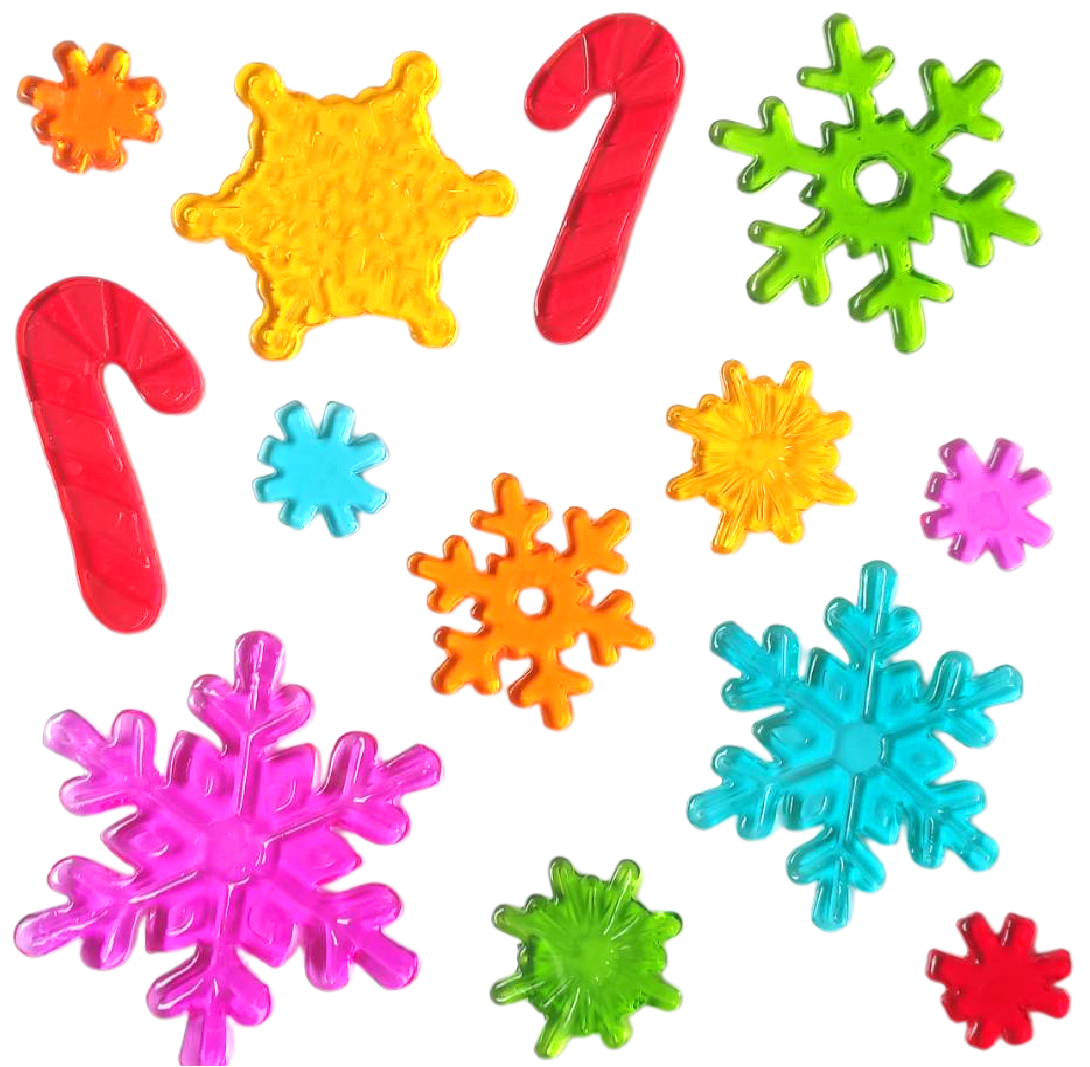Christmas Gel Window Clings - Xmas Santa Claus Snowman Snowflake Penguin Christmas Tree Gift Window Stickers for Kids