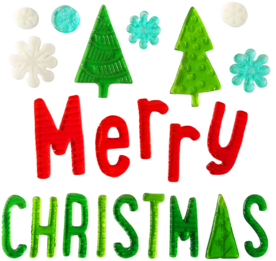 Christmas Gel Window Clings - Xmas Santa Claus Snowman Snowflake Penguin Christmas Tree Gift Window Stickers for Kids