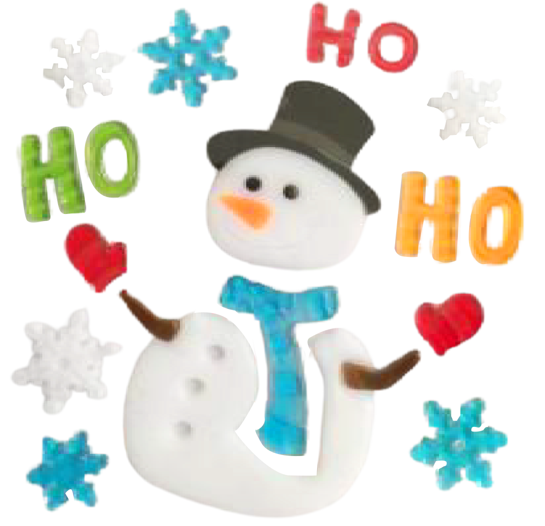 Christmas Gel Window Clings - Xmas Santa Claus Snowman Snowflake Penguin Christmas Tree Gift Window Stickers for Kids