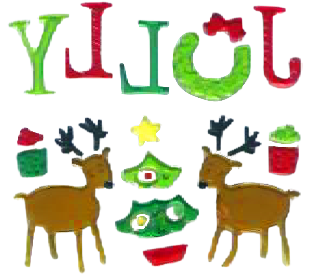 Christmas Gel Window Clings - Xmas Santa Claus Snowman Snowflake Penguin Christmas Tree Gift Window Stickers for Kids