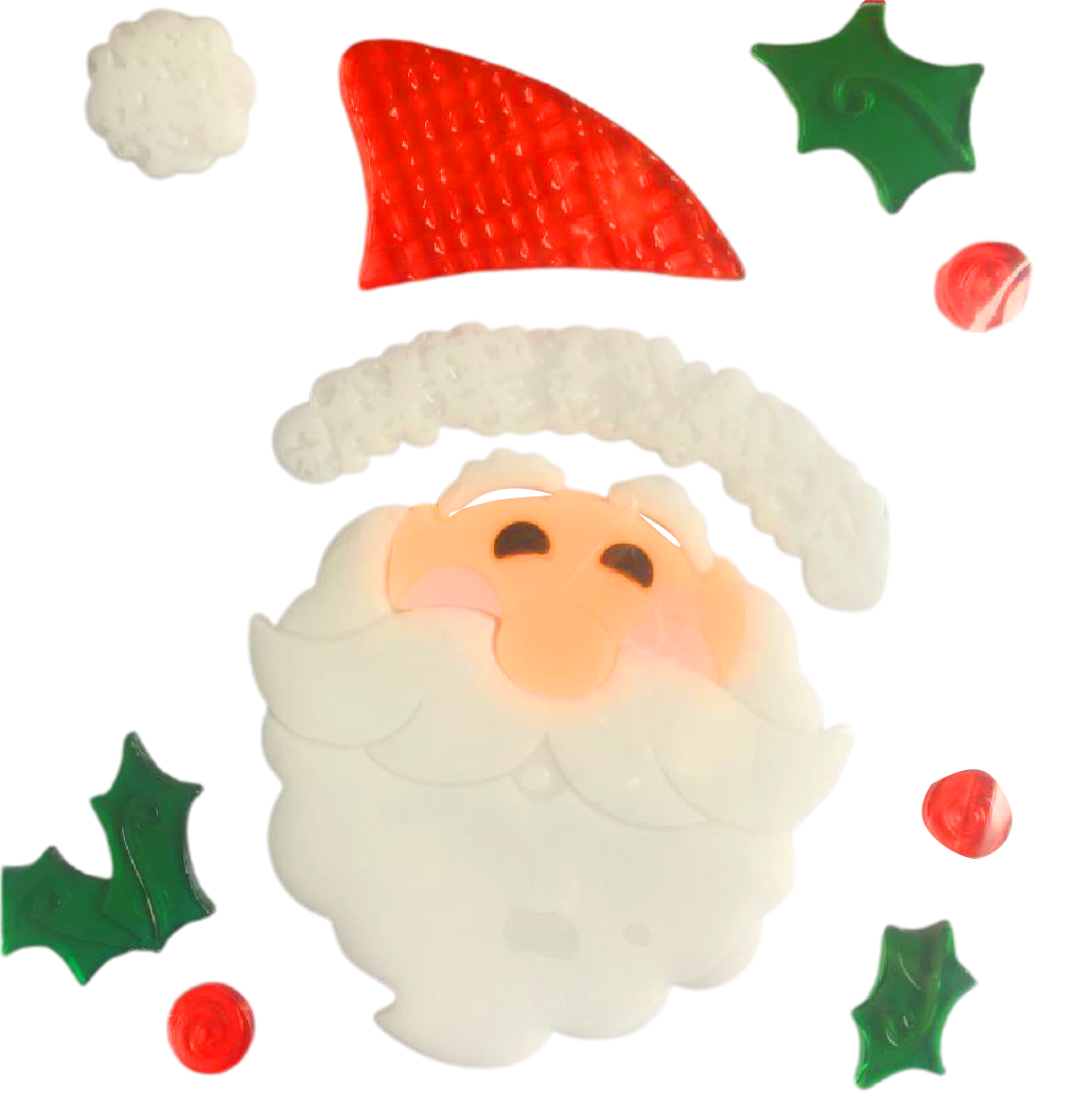 Christmas Gel Window Clings - Xmas Santa Claus Snowman Snowflake Penguin Christmas Tree Gift Window Stickers for Kids