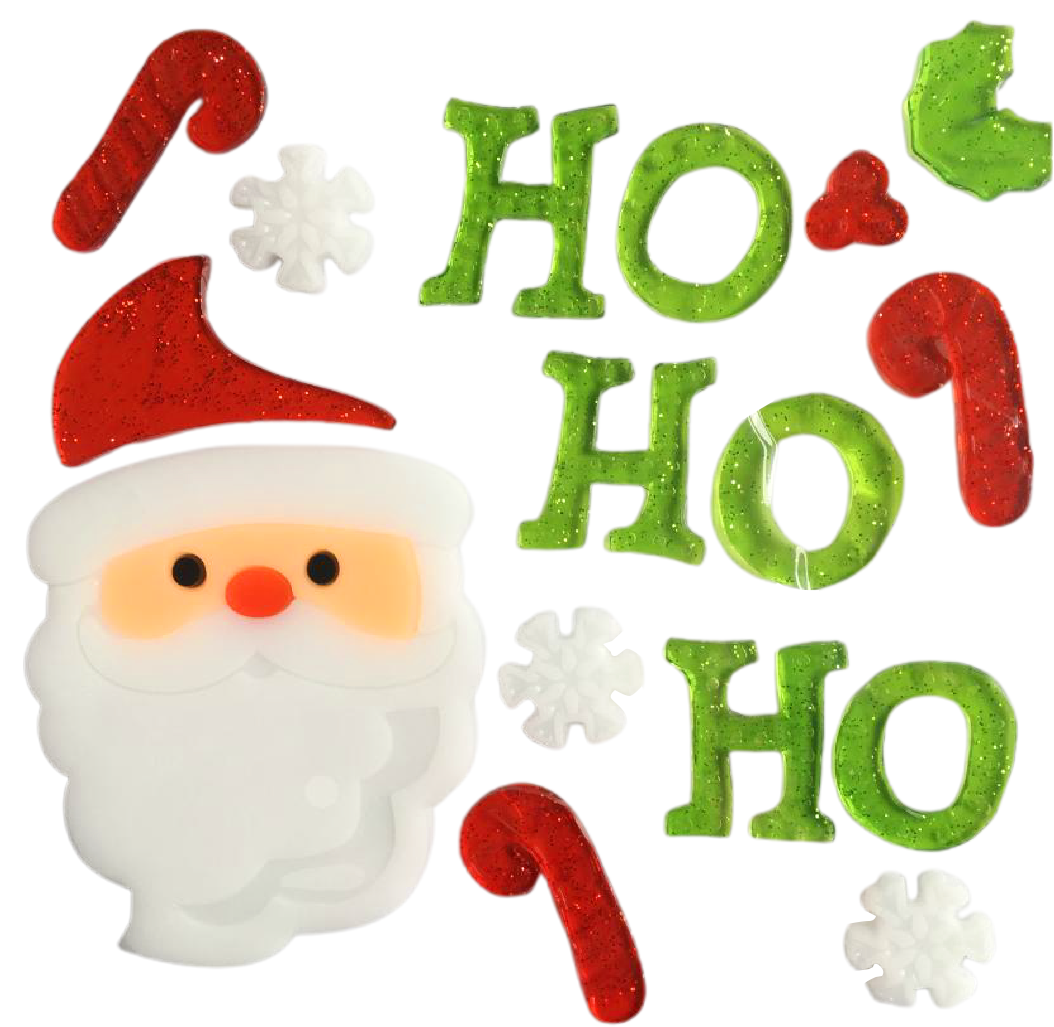 Christmas Gel Window Clings - Xmas Santa Claus Snowman Snowflake Penguin Christmas Tree Gift Window Stickers for Kids