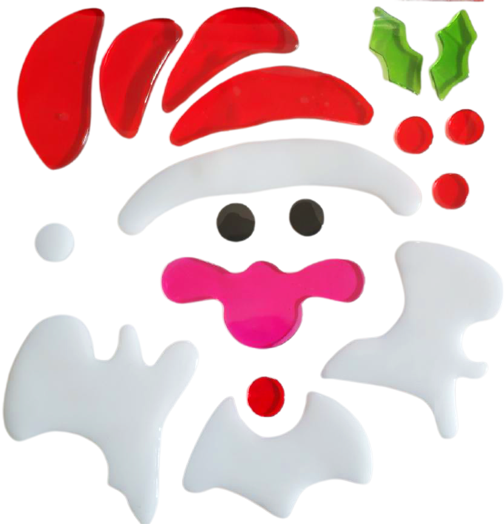 Christmas Gel Window Clings - Xmas Santa Claus Snowman Snowflake Penguin Christmas Tree Gift Window Stickers for Kids