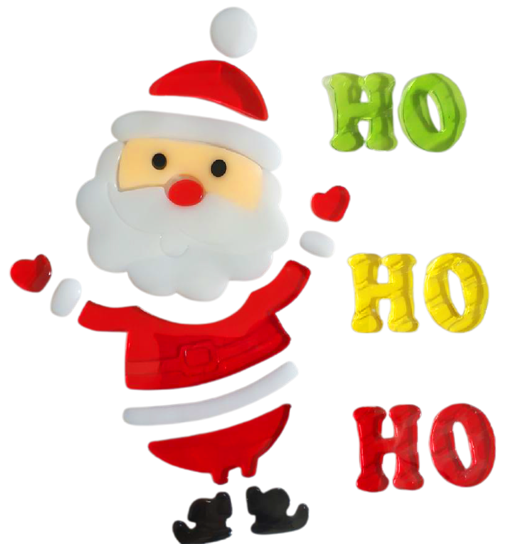 Christmas Gel Window Clings - Xmas Santa Claus Snowman Snowflake Penguin Christmas Tree Gift Window Stickers for Kids