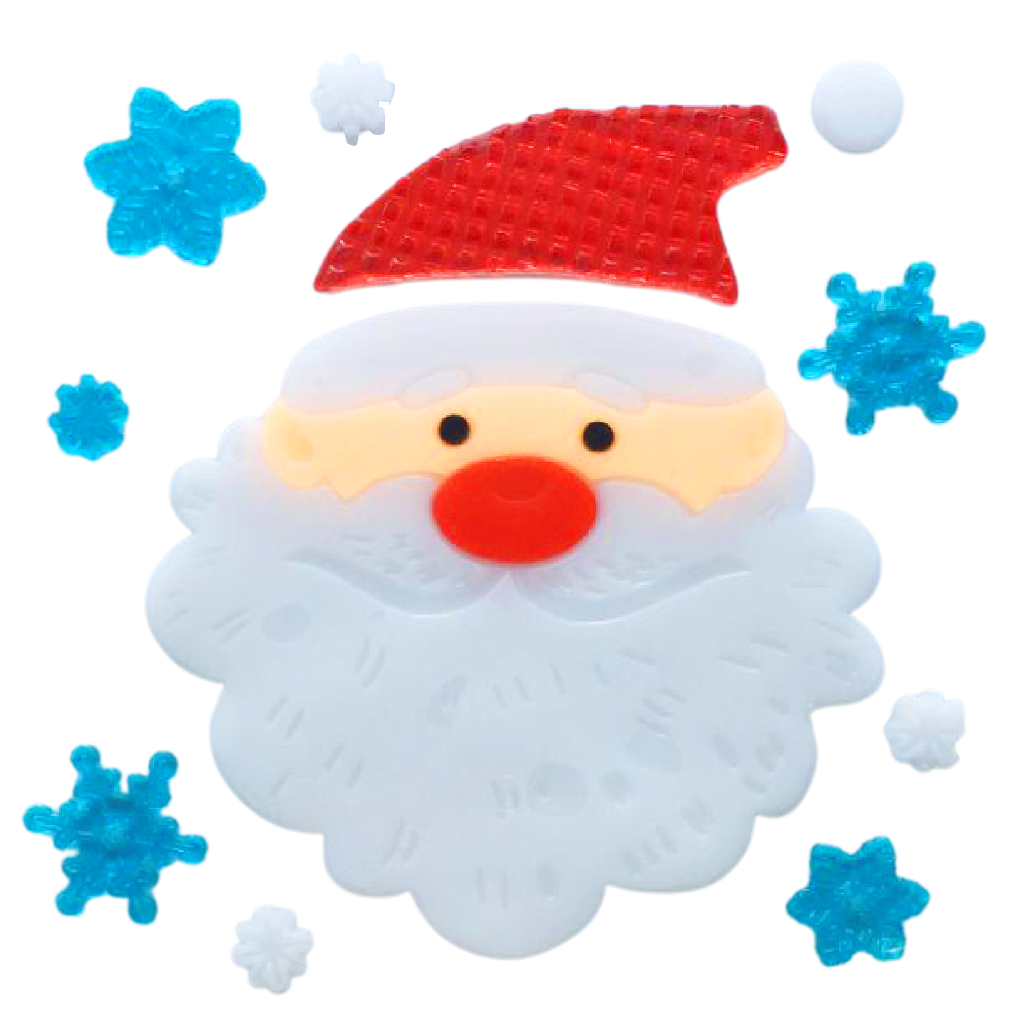 Christmas Gel Window Clings - Xmas Santa Claus Snowman Snowflake Penguin Christmas Tree Gift Window Stickers for Kids