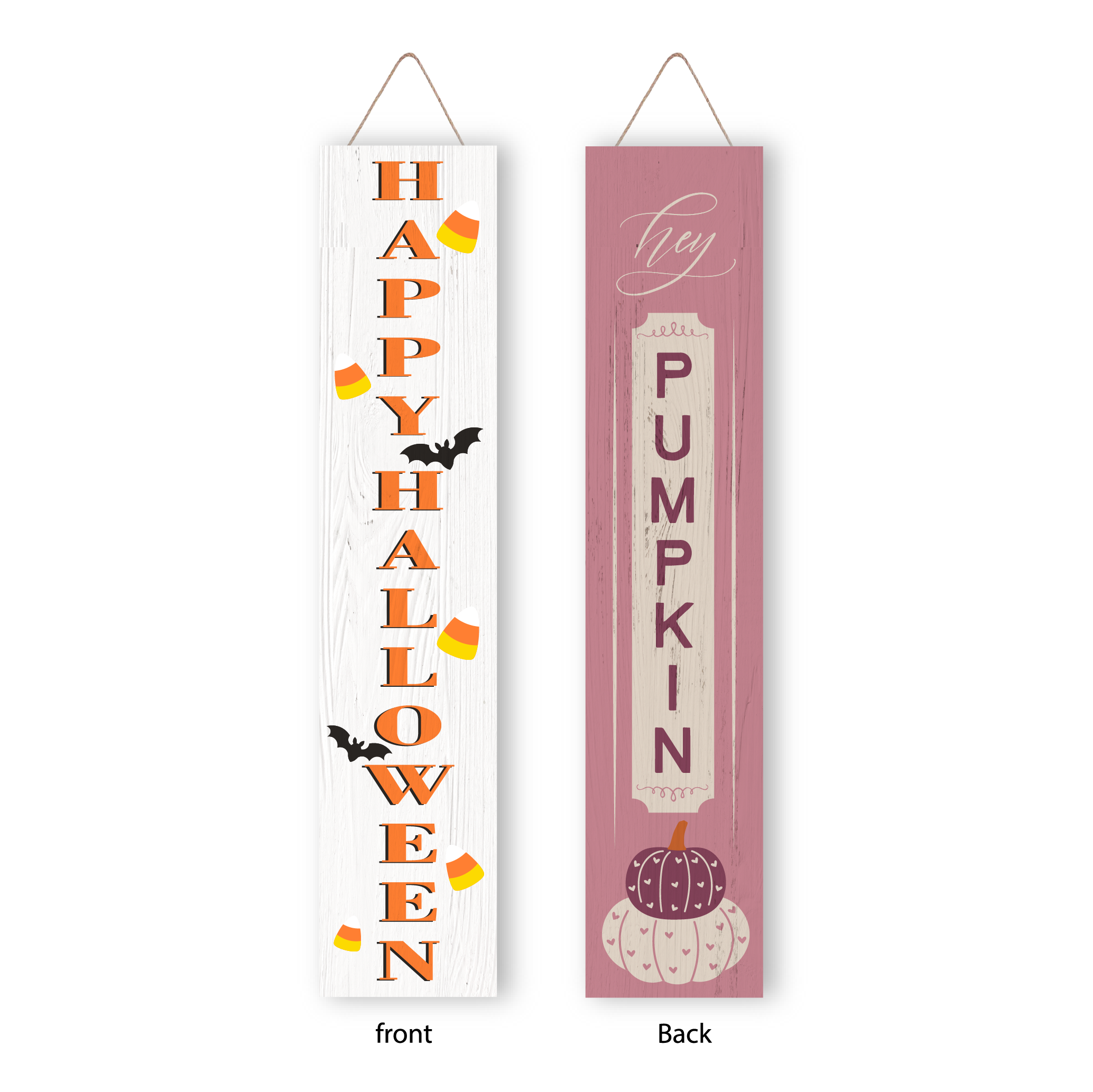 Halloween Sign Halloween Spooky Porch Sign Vertical Wooden Porch Sign for Door Decorations, Farmhouse Hanging Wall Sign for Home Outdoor Garden Decor
